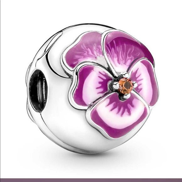 Pandora Jewelry - PANDORA Pink Pansy Flower Clip Charm